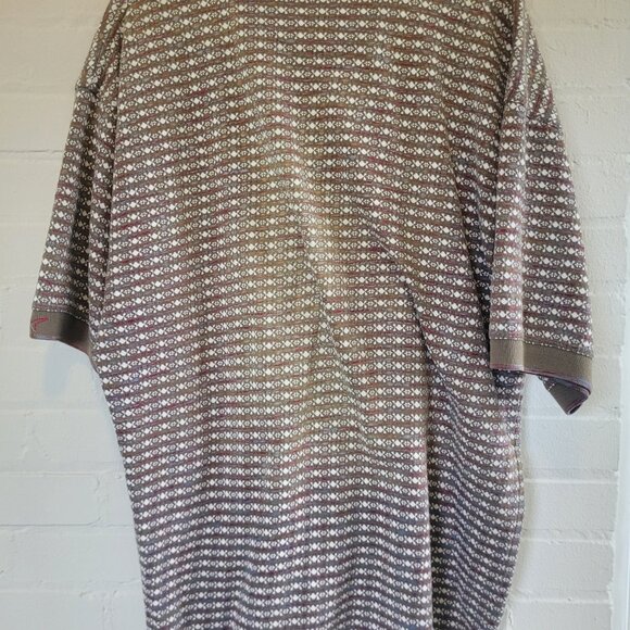 Vintage Greg Norman Geometric Golf Polo Shirt Men's Large - Picture 4 of 4